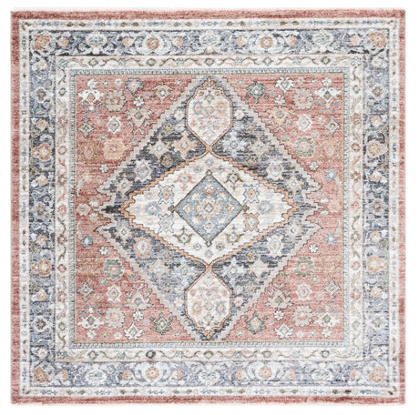 Safavieh Jasmine 5'-3" x 5'-3" Rug in Rust / Navy