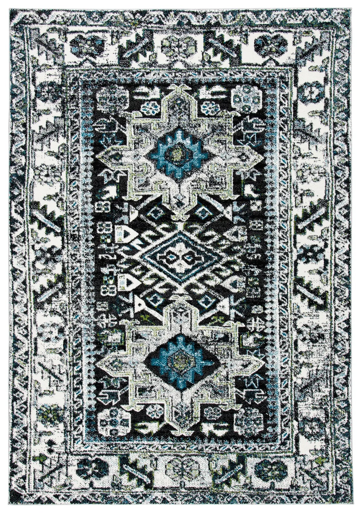 Safavieh Vintage Hamadan 4'-0" x 6'-0" Rug in Dark Grey / Ivory