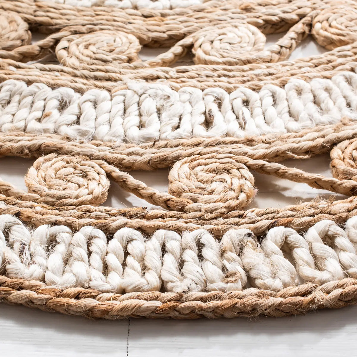 Safavieh Natural Fiber 3'-0" x 3'-0" Rug in Ivory / Natural