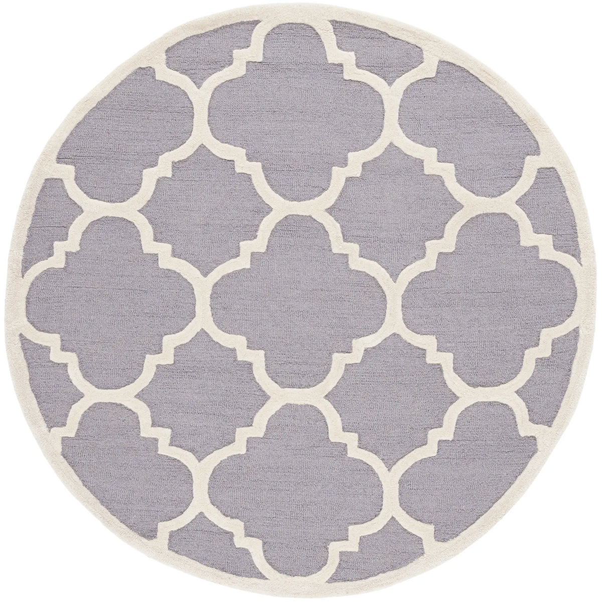 Safavieh Cambridge 6'-0" x 6'-0" Rug in Silver / Ivory