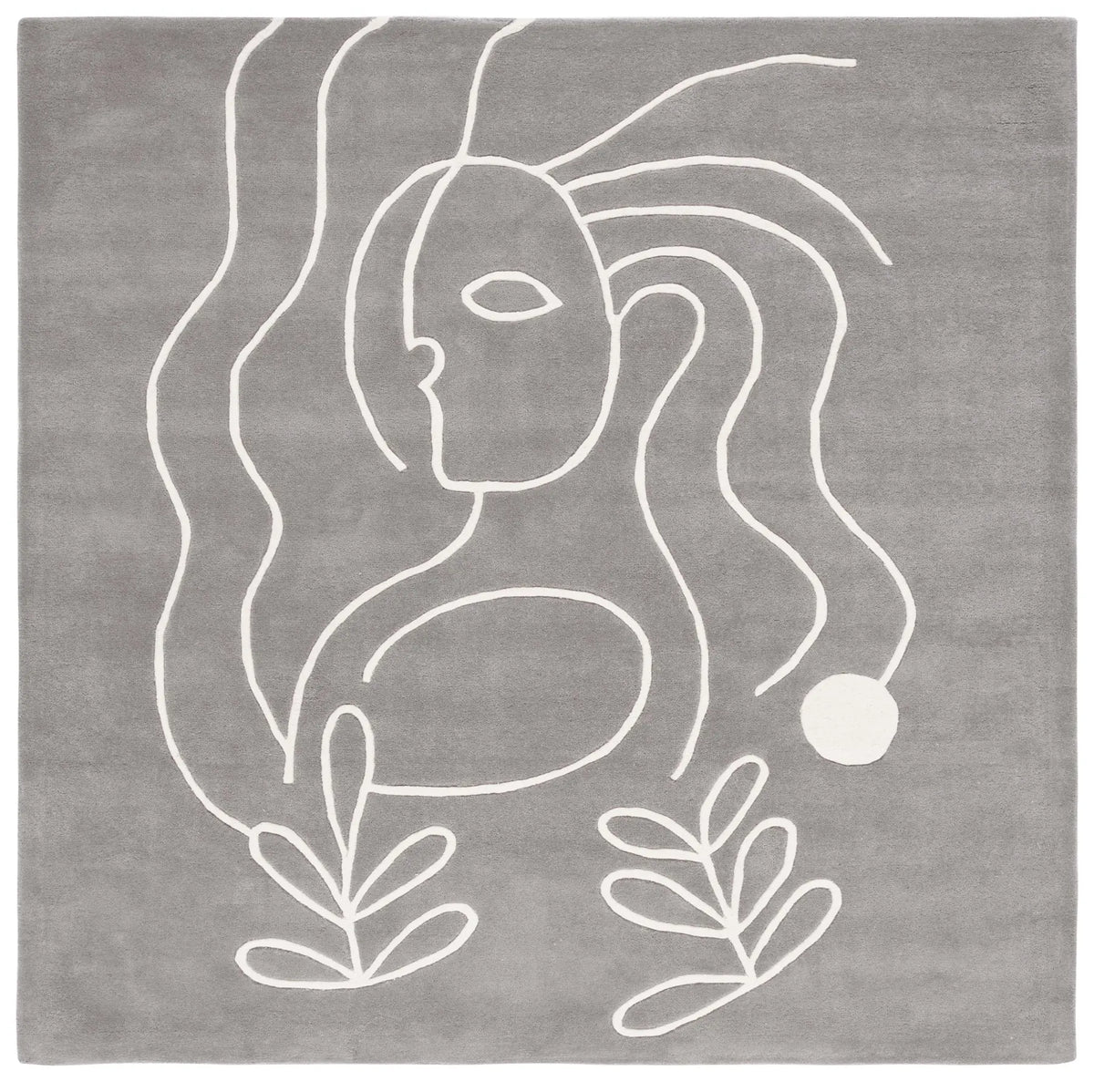 Safavieh Fifth Avenue 7'-0" x 7'-0" Rug in Grey / Ivory