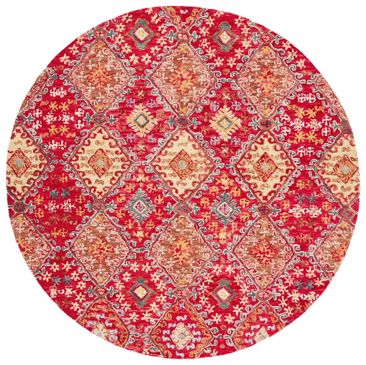Safavieh Aspen 7'-0" x 7'-0" Rug in Red / Gold