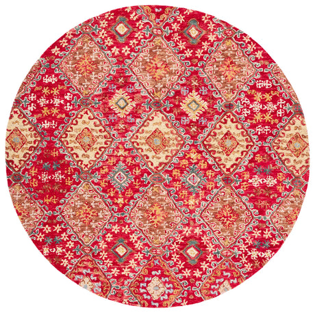 Safavieh Aspen 7'-0" x 7'-0" Rug in Red / Gold