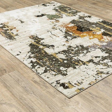 Oriental Weavers Sphinx Evolution 7770J Beige/Charcoal Rugs - angle detail