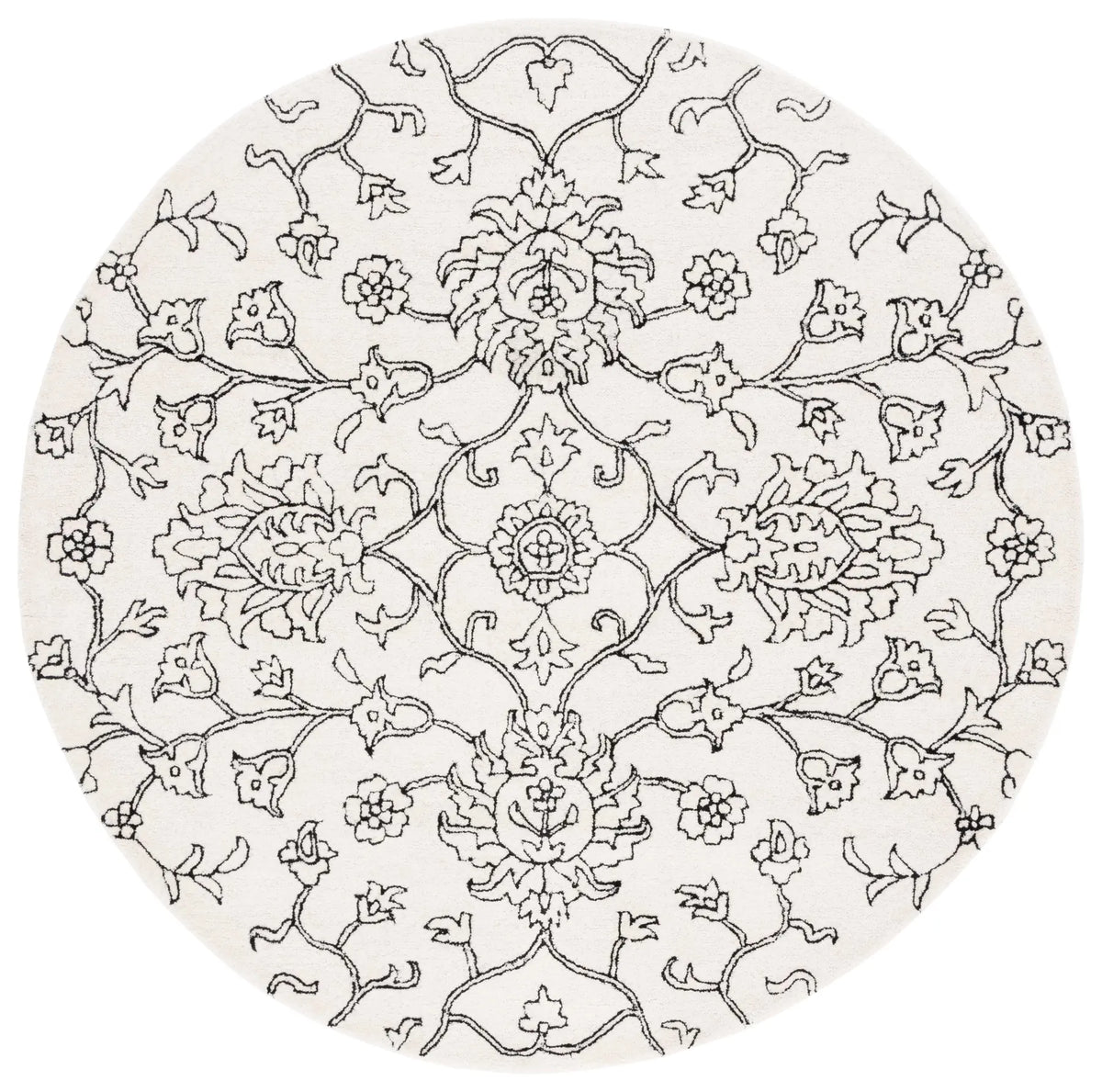 Safavieh Jardin 6'-0" x 6'-0" Rug in Ivory / Black