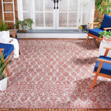 Safavieh Courtyard 8'-0" x 11'-0" Rug in Rust / Grey