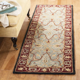 Safavieh Heritage 2'-3" x 12'-0" Rug in Light Blue / Red