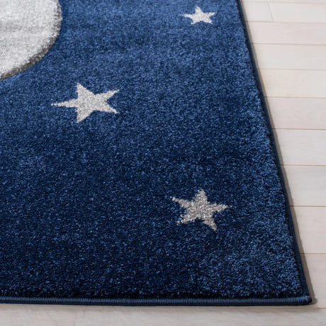 Safavieh Carousel Kids 100 4'-0" x 6'-0" Rug in Navy / Grey