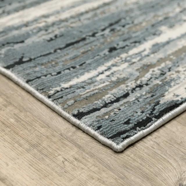 Oriental Weavers Sphinx Caravan 750W8 Beige/ Blue Rugs - corner detail
