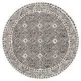 Safavieh Micro-Loop 5'-0" x 5'-0" Rug in Black / Ivory