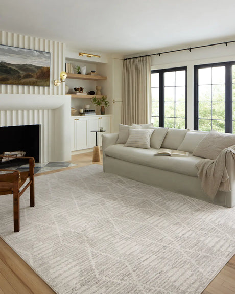 Loloi Kamala Kam-02 Ivory/Silver Rug - room scene 1