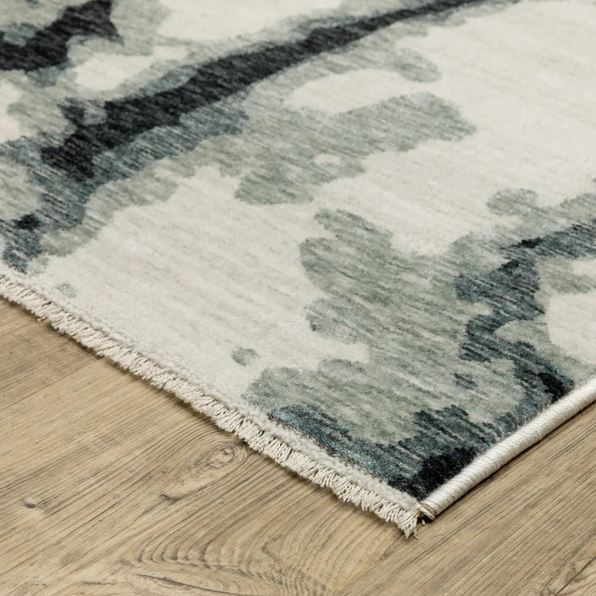 Oriental Weavers Sphinx ECHO ECH08 Blue Abstract Rugs - corner detail