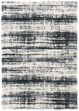 Safavieh Hudson Shag 4'-0" x 6'-0" Rug in Ivory / Dark Grey
