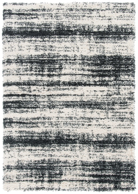 Safavieh Hudson Shag 4'-0" x 6'-0" Rug in Ivory / Dark Grey