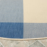 Safavieh Courtyard 6'-7" x 6'-7" Rug in Beige / Blue