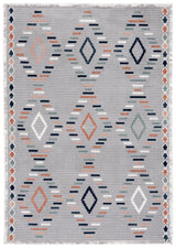 Safavieh Marrakesh 4'-0" x 6'-0" Rug in Grey / Blue Rust