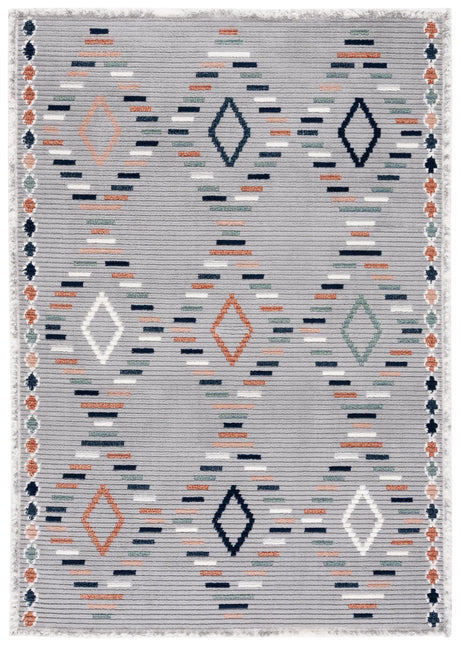 Safavieh Marrakesh 4'-0" x 6'-0" Rug in Grey / Blue Rust