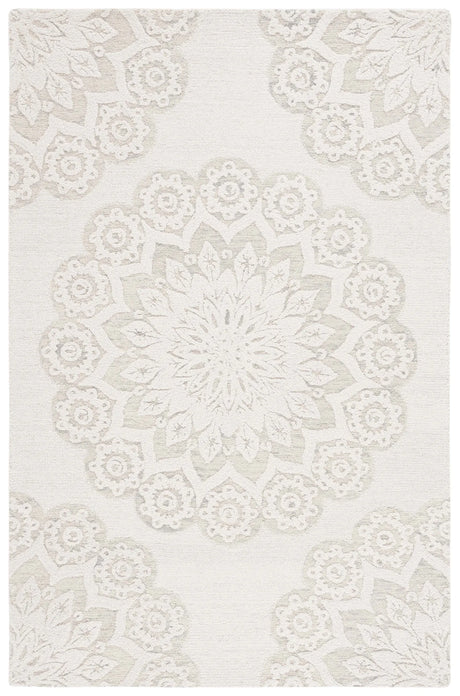 Safavieh Blossom 4'-0" x 6'-0" Rug in Ivory / Grey