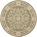 Safavieh Courtyard 6'-7" x 6'-7" Rug in Olive / Natural