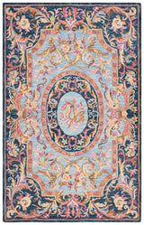Safavieh Savonnerie 4'-0" x 6'-0" Rug in Navy / Pink