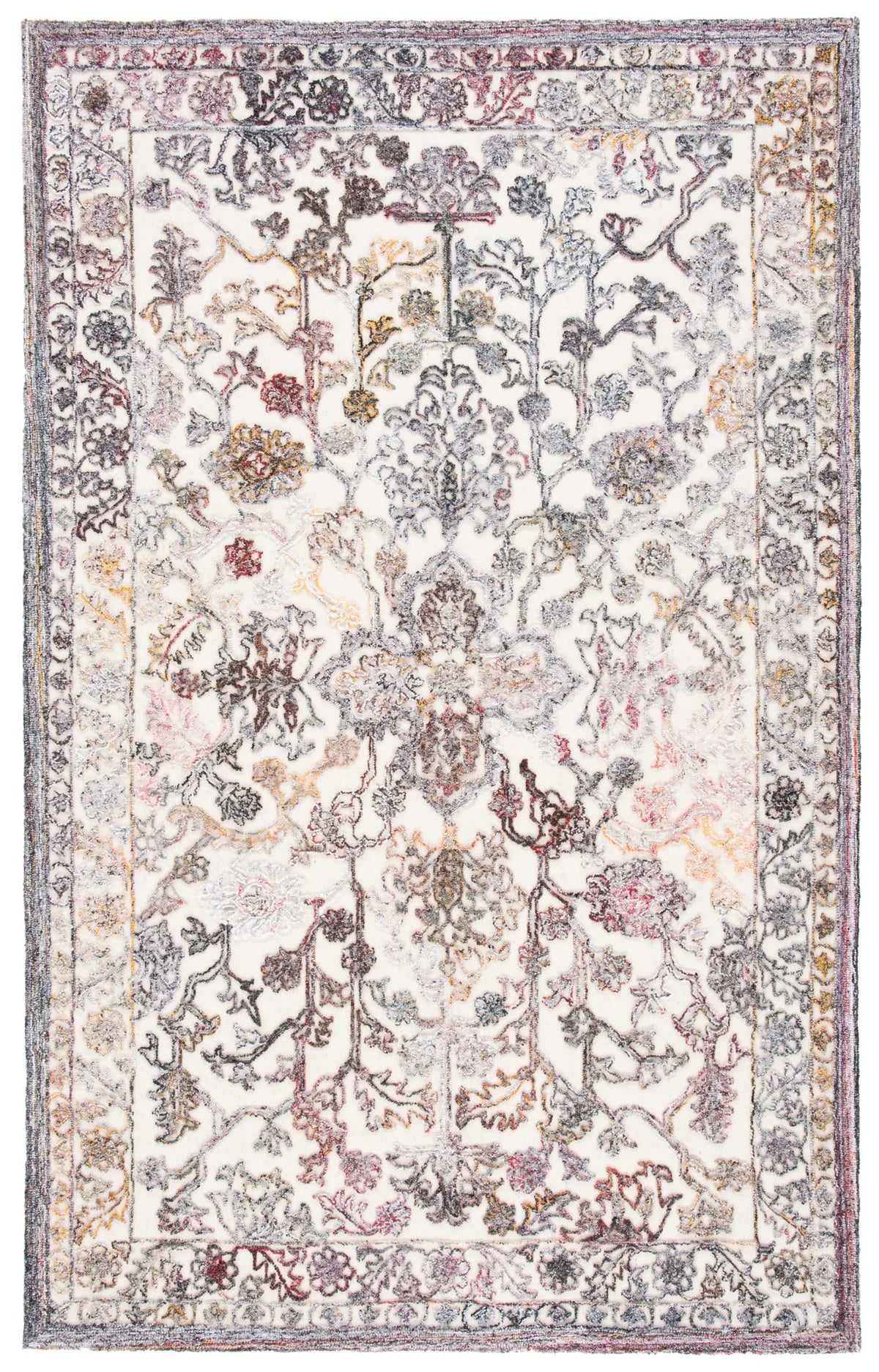 Safavieh Trace 4'-0" x 6'-0" Rug in Red / Ivory