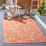 Safavieh Courtyard 4'-0" x 5'-7" Rug in Orange / Ivory