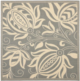 Safavieh Courtyard 6'-7" x 6'-7" Rug in Grey / Natural