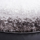 Safavieh Berber Shag 7'-0" x 7'-0" Rug in Dark Grey / Grey