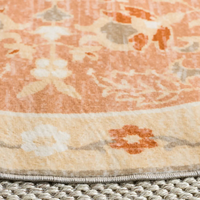Safavieh Martha Stewart Washable 6'-0" x 6'-0" Rug in Rust / Beige