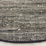 Safavieh Rag Rug 6'-0" x 6'-0" Rug in Dark Green / Black