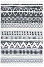 Safavieh Moroccan Tassel Shag 4'-0" x 6'-0" Rug in Grey / Black