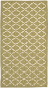 Safavieh Courtyard 2'-0" x 3'-7" Rug in Green / Beige