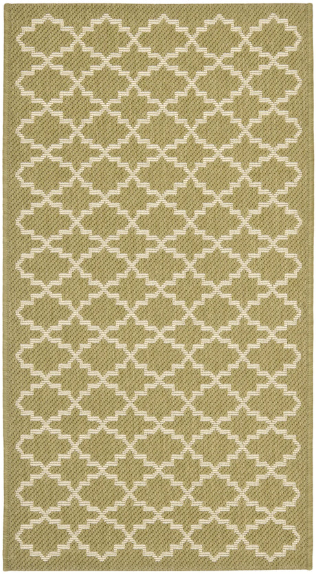 Safavieh Courtyard 2'-0" x 3'-7" Rug in Green / Beige