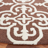 Safavieh Cambridge 6'-0" x 6'-0" Rug in Dark Brown / Ivory