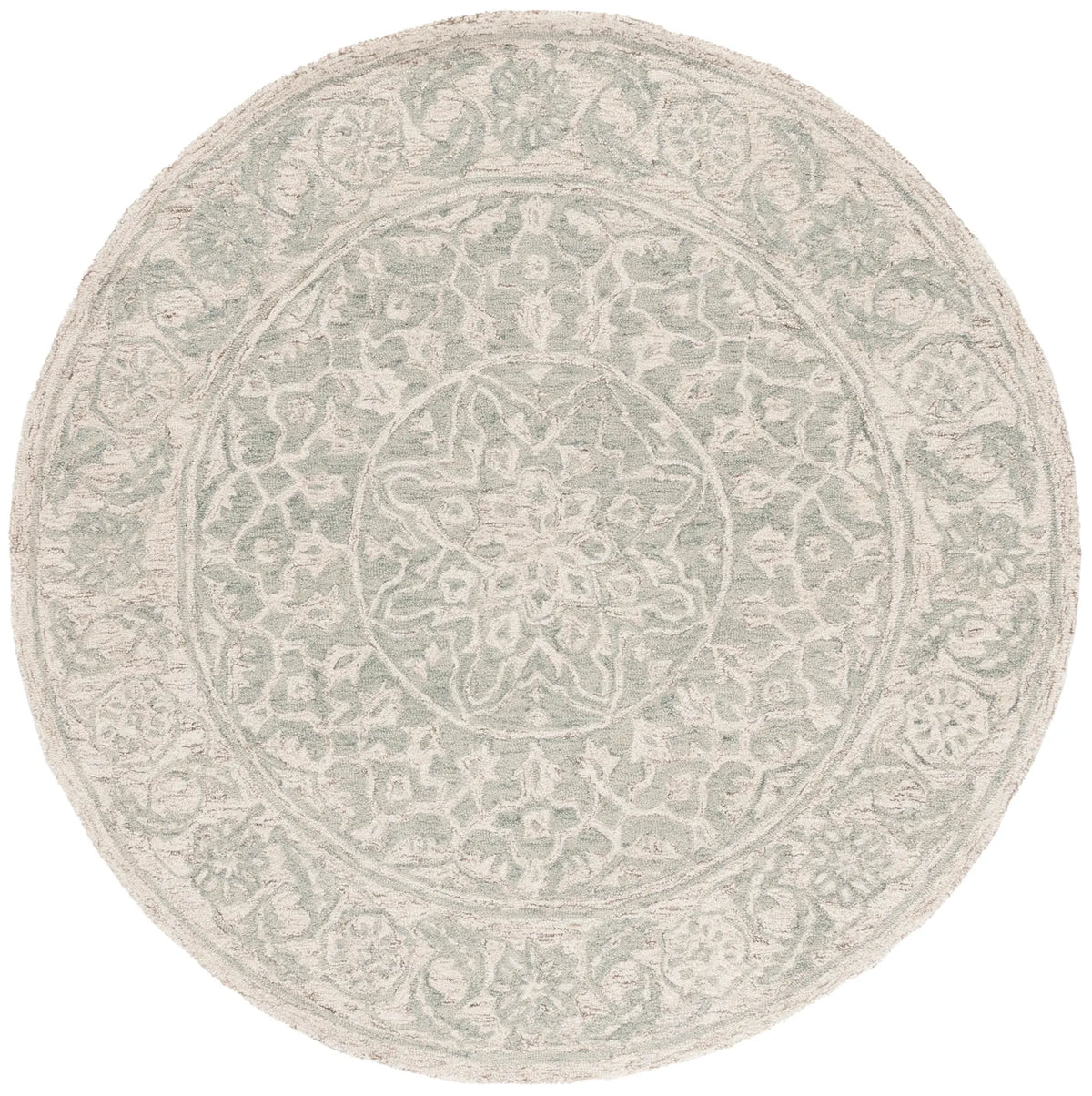 Safavieh Micro-Loop 6'-0" x 6'-0" Rug in Light Blue / Beige