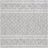 Safavieh Courtyard 6'-7" x 6'-7" Rug in Light Grey / Dark Grey