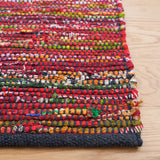 Safavieh Rag Rug 4'-0" x 6'-0" Rug in Fuchsia / Black