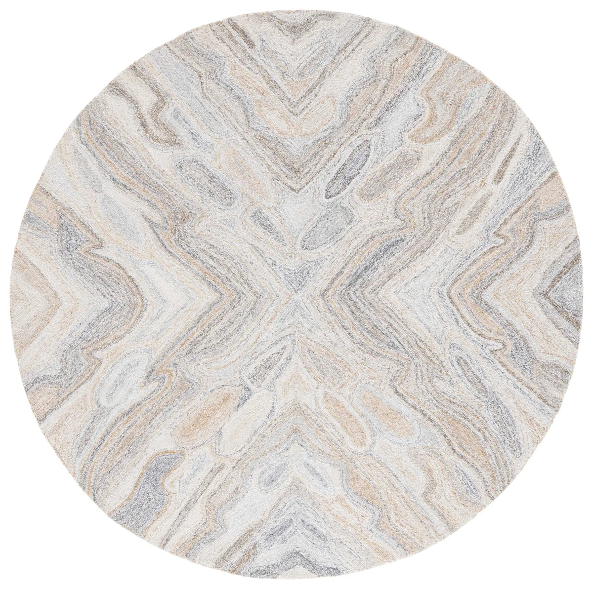 Safavieh Abstract 6'-0" x 6'-0" Rug in Grey / Rust