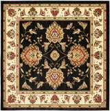 Safavieh Lyndhurst 6'-7" x 6'-7" Rug in Black / Ivory