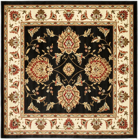 Safavieh Lyndhurst 6'-7" x 6'-7" Rug in Black / Ivory