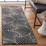 Safavieh Micro-Loop 2'-3" x 7'-0" Rug in Charcoal / Ivory