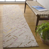 Safavieh Metro 2'-3" x 9'-0" Rug in Taupe / Pink