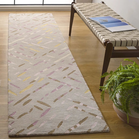 Safavieh Metro 2'-3" x 9'-0" Rug in Taupe / Pink