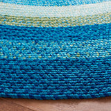 Safavieh Braided 5'-0" x 5'-0" Rug in Aqua / Green