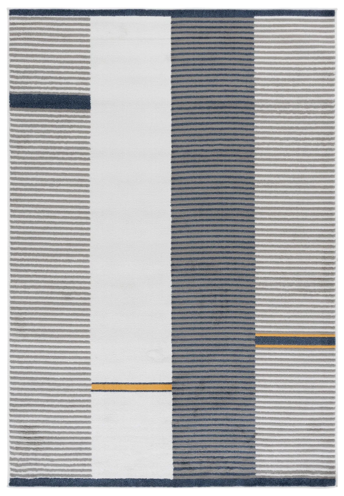 Safavieh Pyramid 4'-5" x 6'-5" Rug in Grey / Ivory Navy