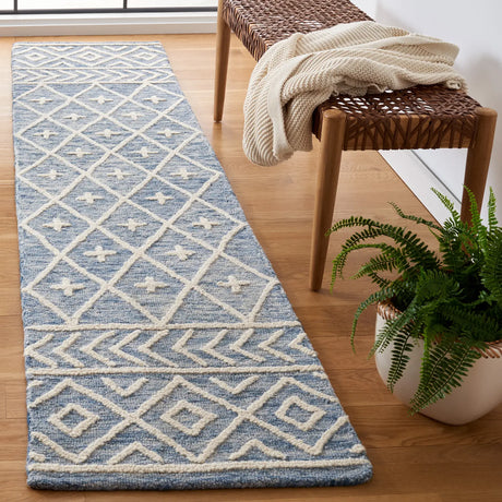 Safavieh Metro 2'-0" x 9'-0" Rug in Blue / Ivory