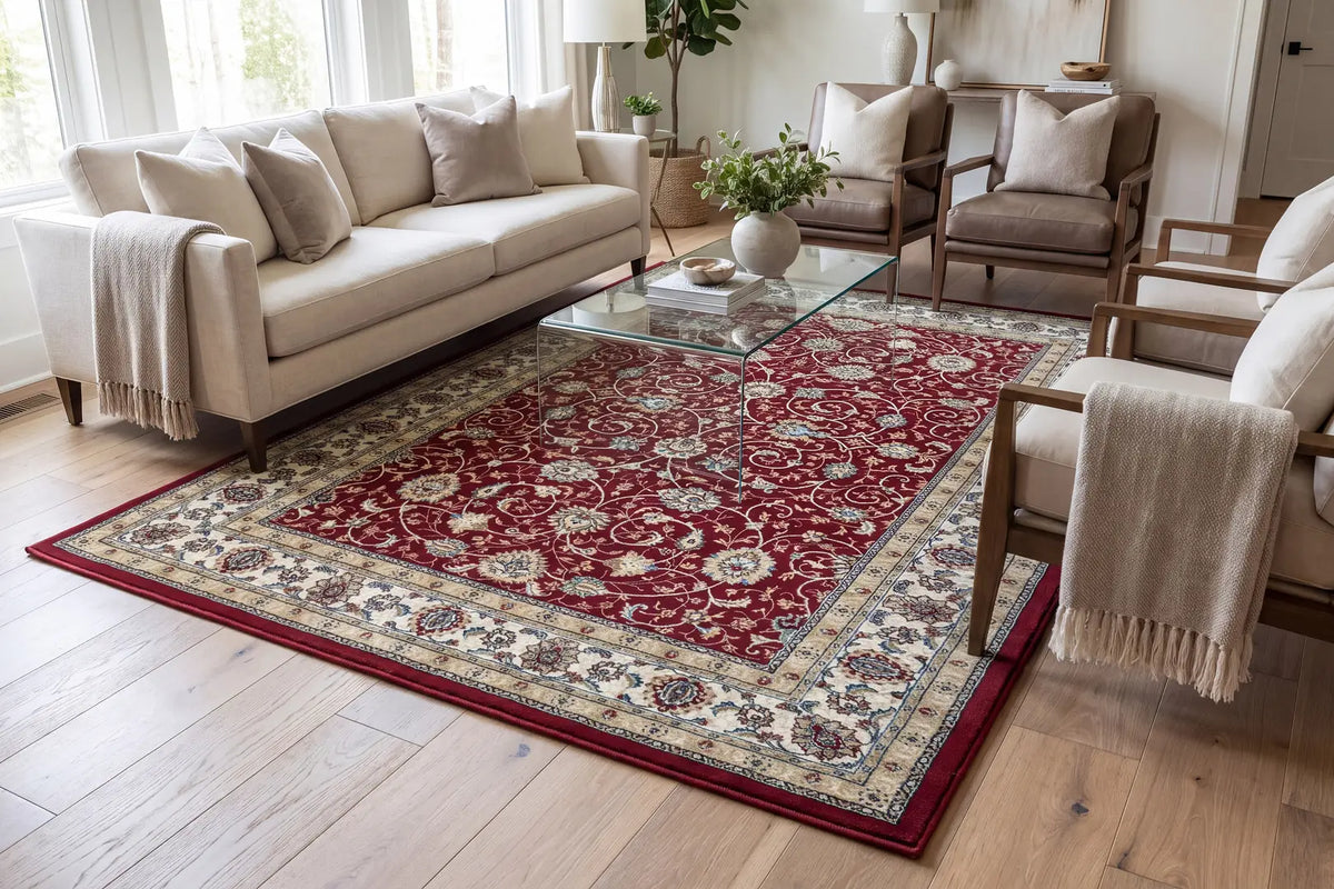 Dynamic Rugs Ancient Garden 57120 Red / Ivory Rugs - Room