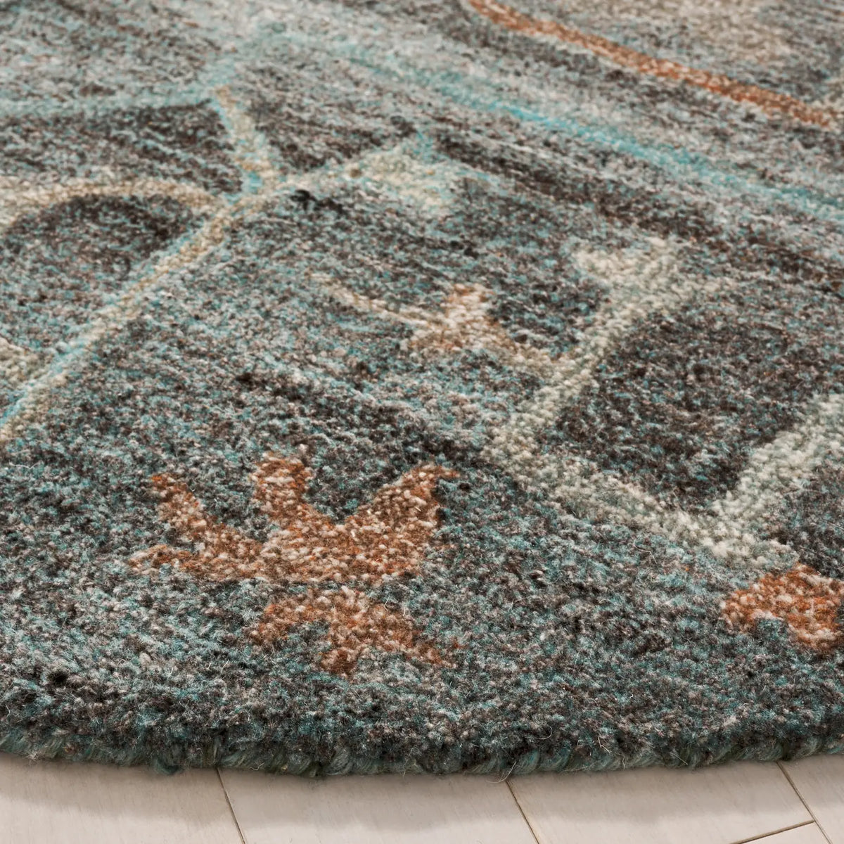 Safavieh Anatolia 6'-0" x 6'-0" Rug in Teal / Brown
