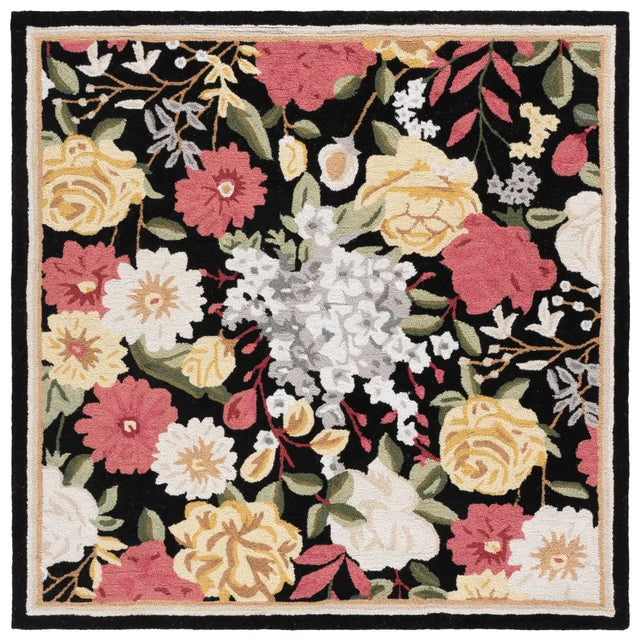 Safavieh Jardin 6'-0" x 6'-0" Rug in Black / Red