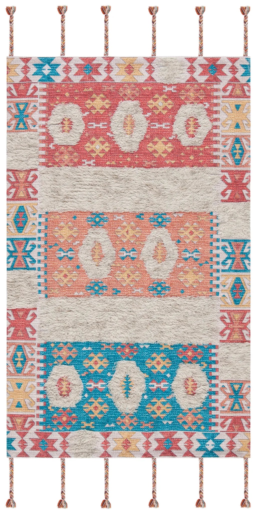 Safavieh Saffron 3'-0" x 5'-0" Rug in Rust / Beige